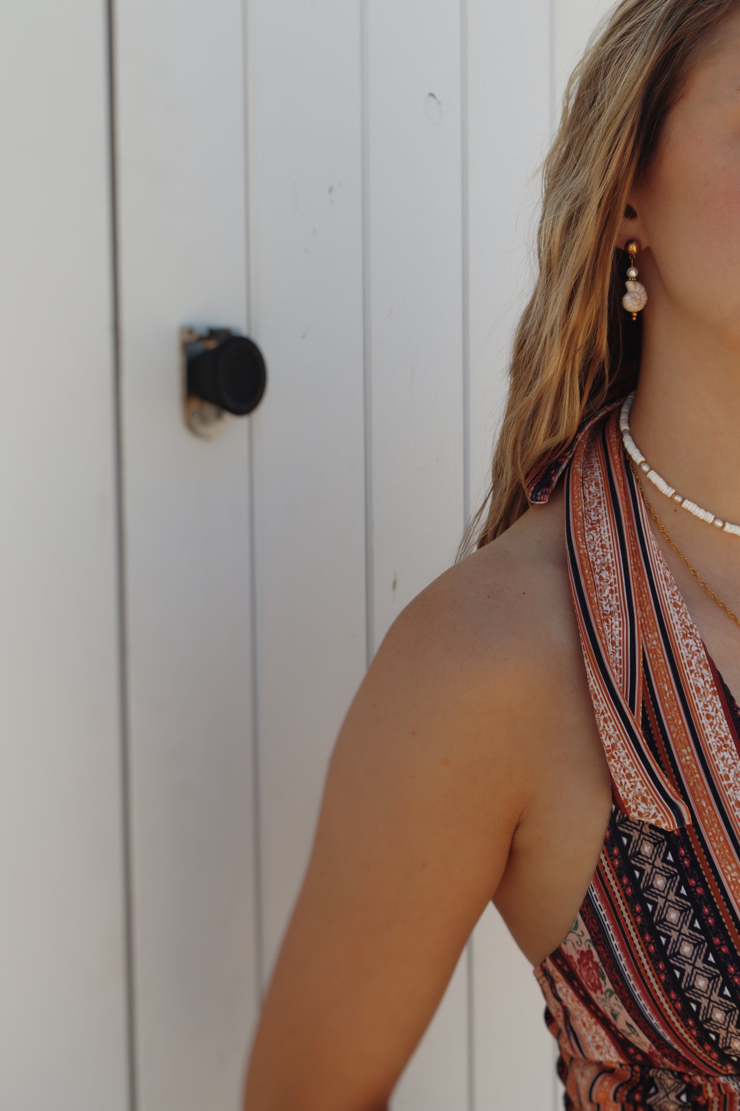 Boucles d'oreilles Corte - coquillage et perles d'eau douce