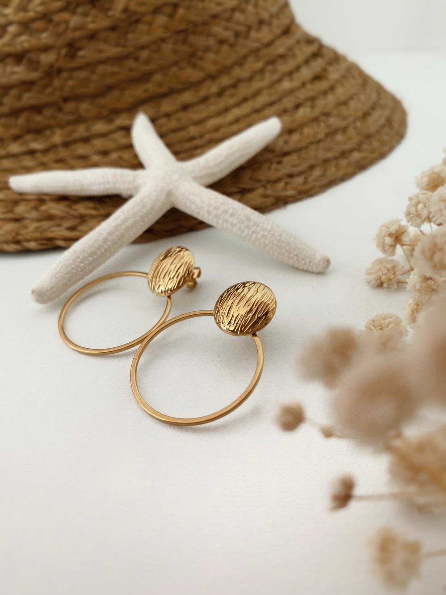 Boucles d'oreilles tendance acier