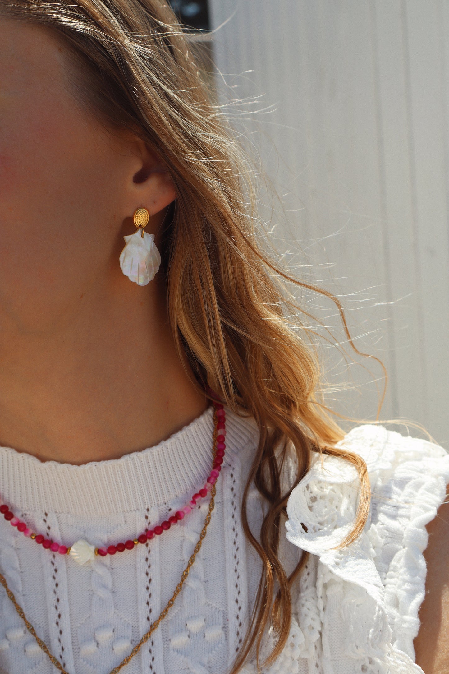 boucles nacre été fait main été légère
