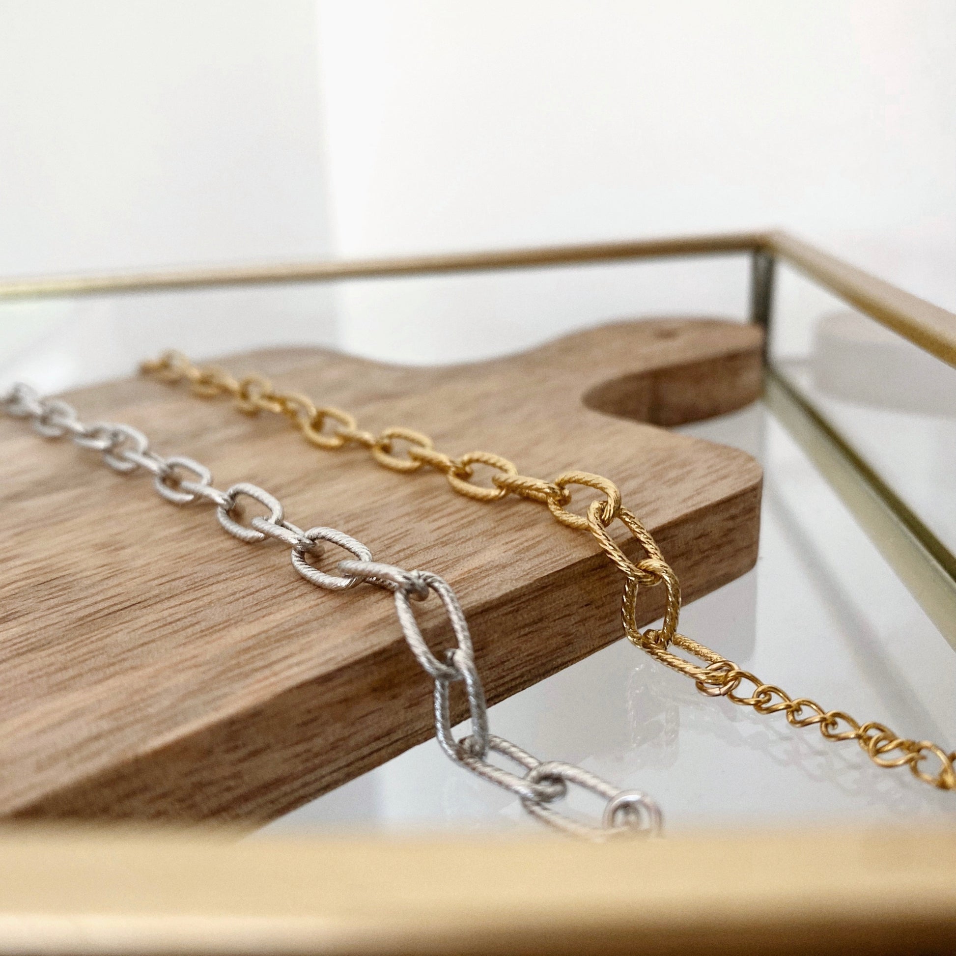 bracelet tendance chaine maillon en acier